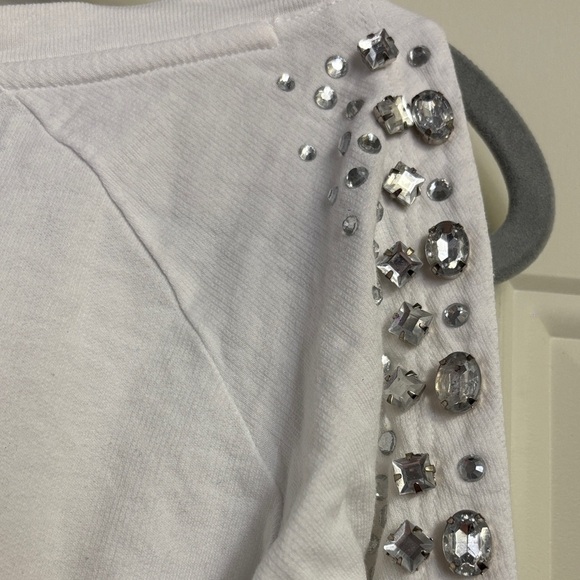 Guess White Embellished Blouse with open shoulders size M - Picture 6 of 8